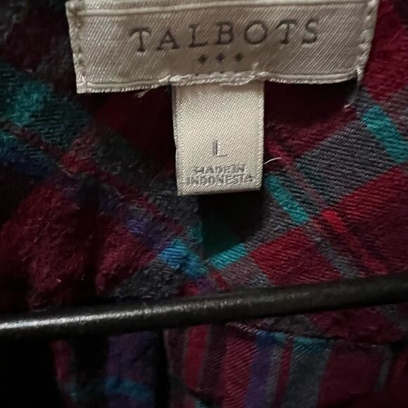Talbots size large womens plaid shirt - Picture 3 of 5